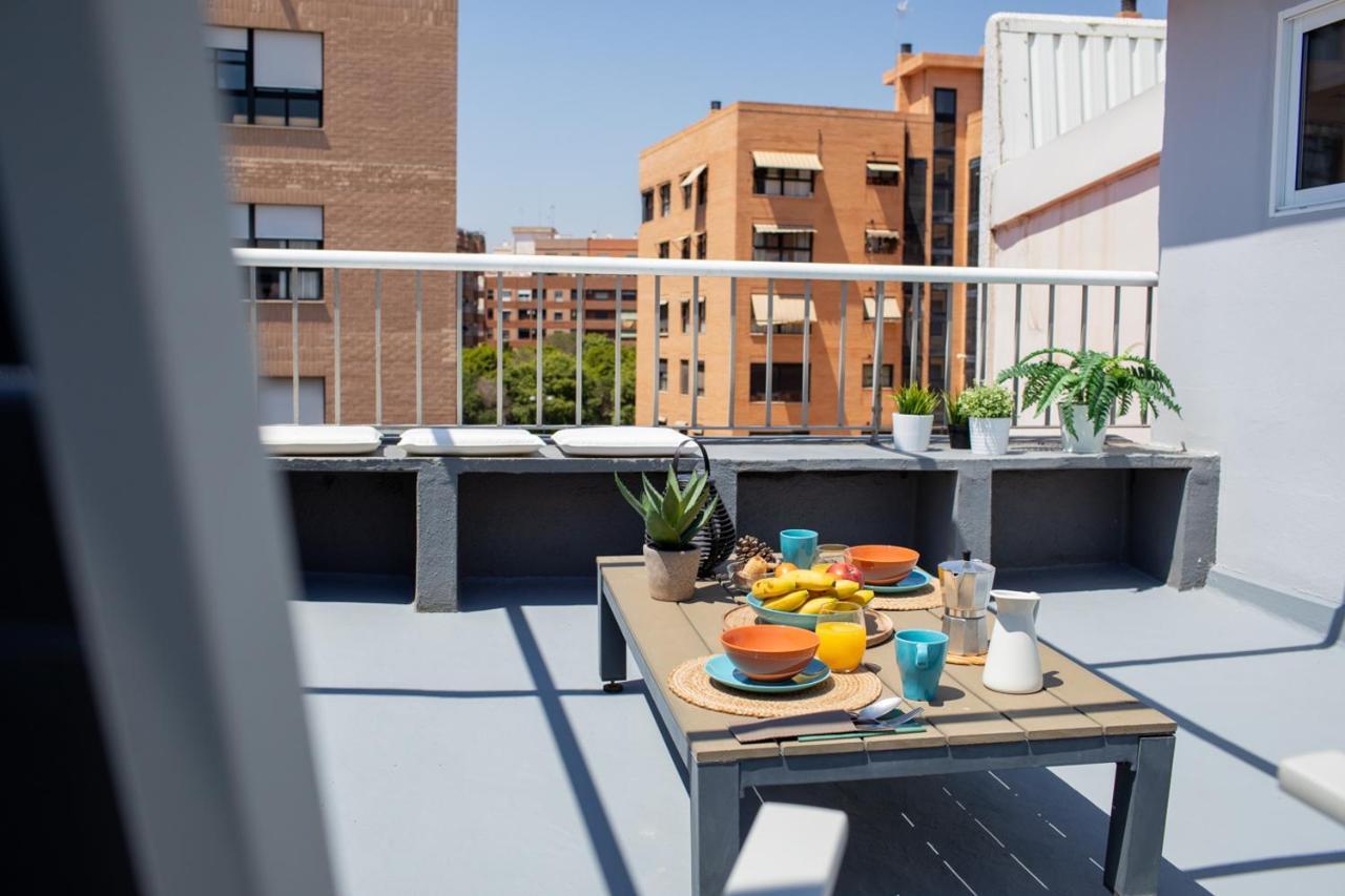 Florit Flats - Cabanyal 3 Bedroom Wifi Ac Terrace Beach Penthouse Valencia Exteriör bild