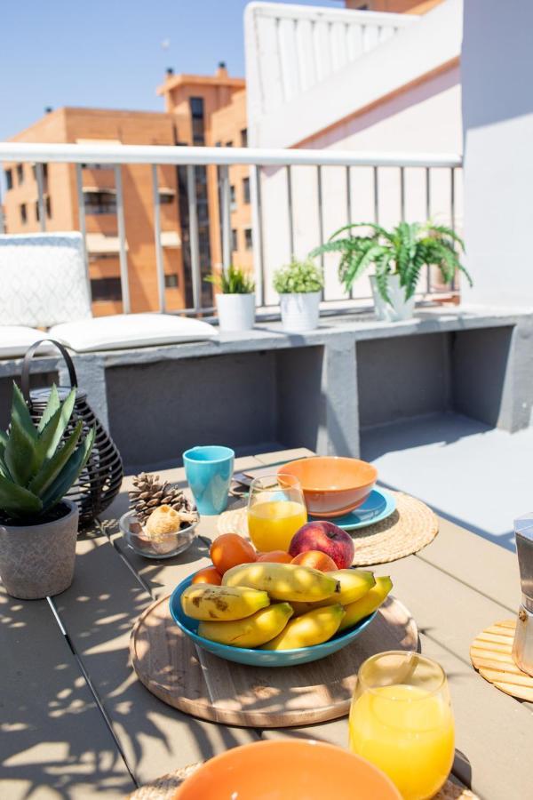 Florit Flats - Cabanyal 3 Bedroom Wifi Ac Terrace Beach Penthouse Valencia Exteriör bild