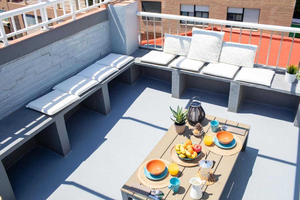 Florit Flats - Cabanyal 3 Bedroom Wifi Ac Terrace Beach Penthouse Valencia Exteriör bild